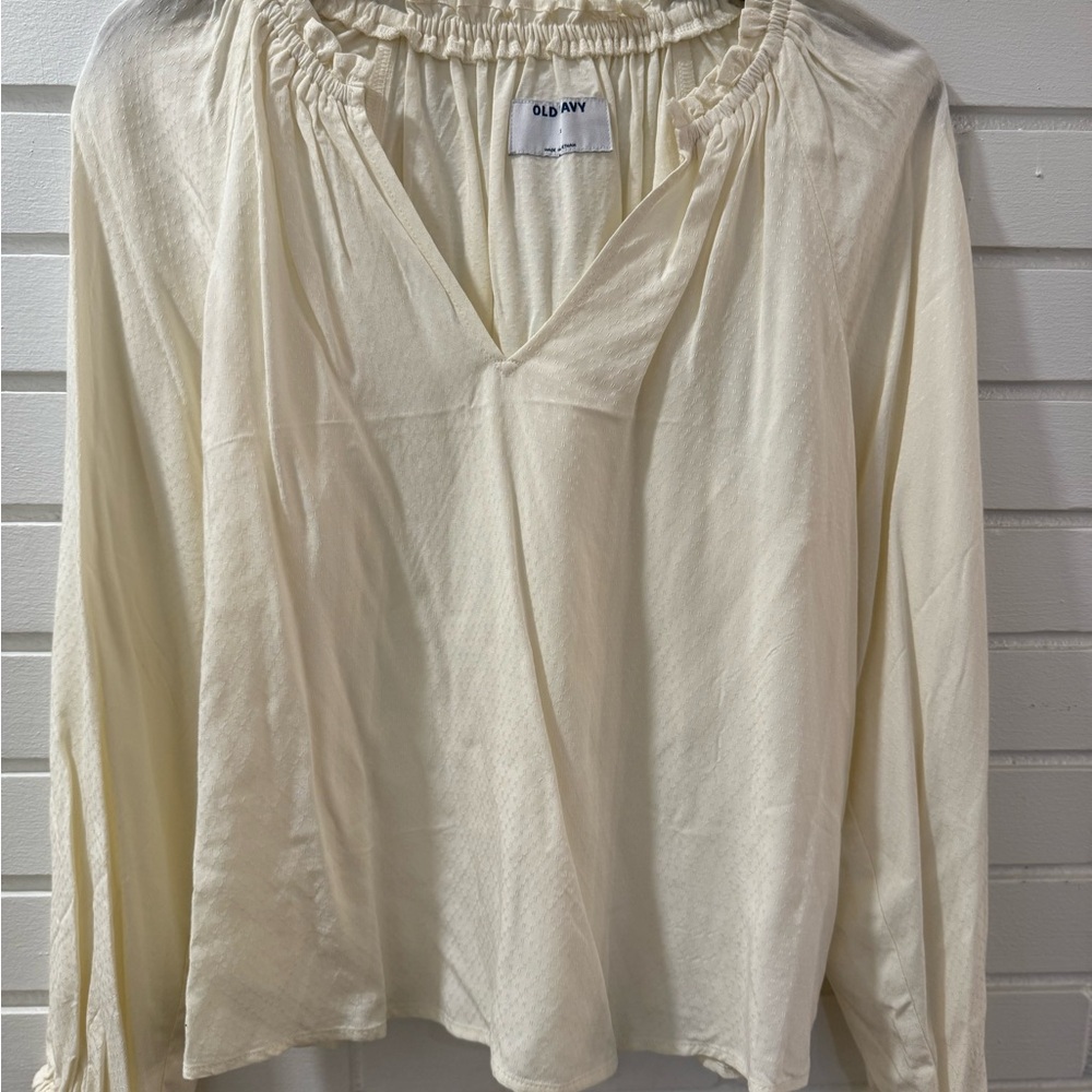 Old Navy Women's Elegant Cream Blouse